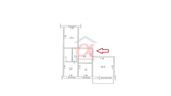 
  Продается 3-комн. квартира, 63 м², Ленинградский пр-кт, д. 5а
. Фото 27.