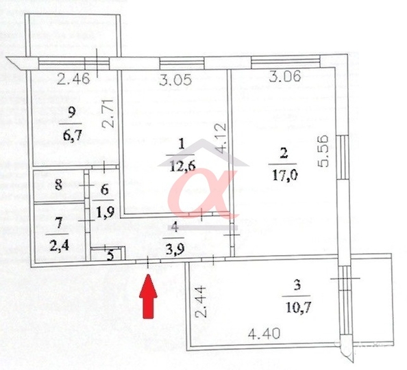 
  Продается 3-комн. квартира, 60 м², Химиков пр-кт, д. 25
. Фото 26.