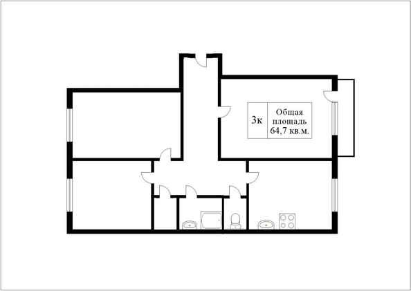 
  Продается 3-комн. квартира 64.7 м². Фото 15.