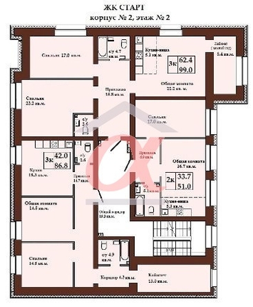 
  Продается 3-комн. квартира 98 м². Фото 23.