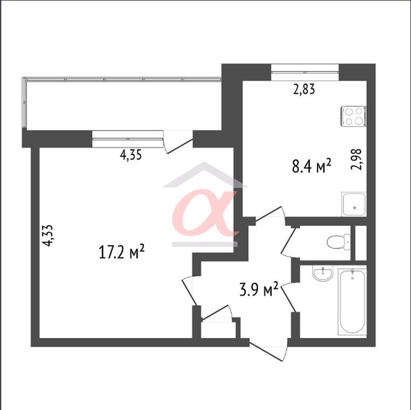 
  Продается 1-комн. квартира 34 м². Фото 20.