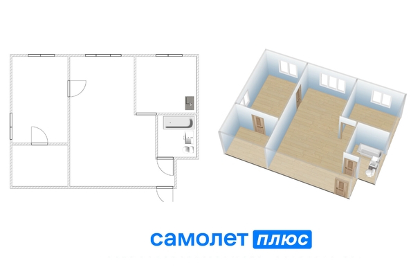
  Продается 3-комн. квартира 42.3 м². Фото 12.