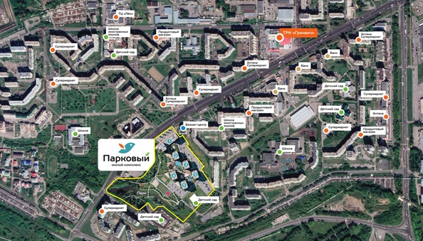 
  Продается 2-комн. квартира 60.4 м², в ЖК Парковый, дом 1. Фото 27.