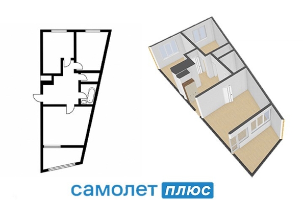 
  Продается 2-комн. квартира 57.9 м². Фото 21.