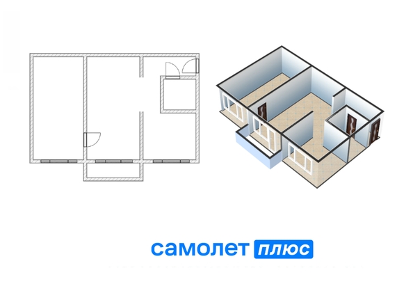 
  Продается 2-комн. квартира 44.8 м². Фото 1.