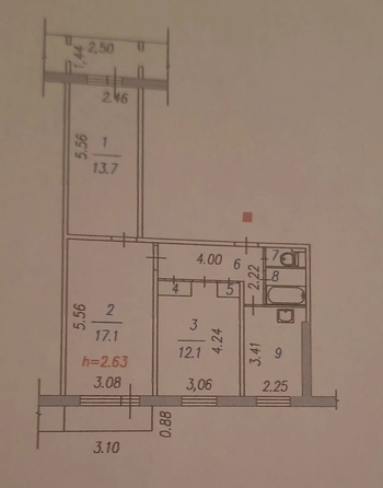
  Продается 3-комн. квартира 60.6 м². Фото 4.