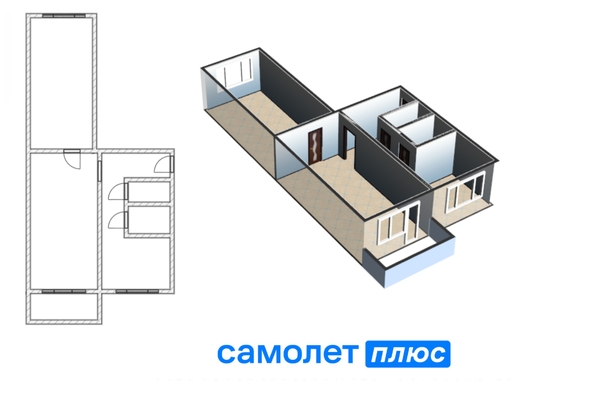 
  Продается 2-комн. квартира 44.8 м². Фото 5.