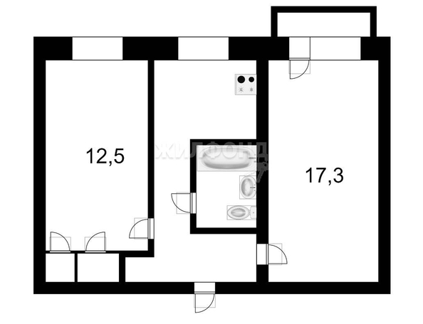 
  Продается 2-комн. квартира 45 м². Фото 21.