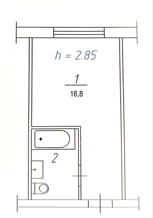 
  Сдается 1-комн. квартира 16.8 м². Фото 12.