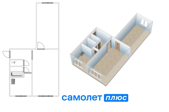 
  Продается 2-комн. квартира 45.1 м². Фото 13.