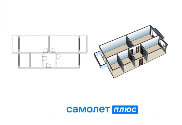 
  Продается 3-комн. квартира 60.7 м². Фото 26.