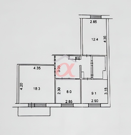 
  Продается 3-комн. квартира 64 м². Фото 26.