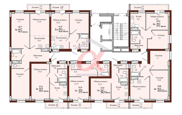 
  Сдается 1-комн. квартира 27.5 м². Фото 21.