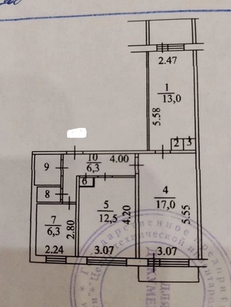 
  Продается 3-комн. квартира 60 м². Фото 1.