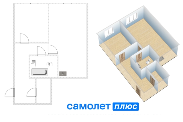 
  Продается 2-комн. квартира 46.3 м². Фото 19.