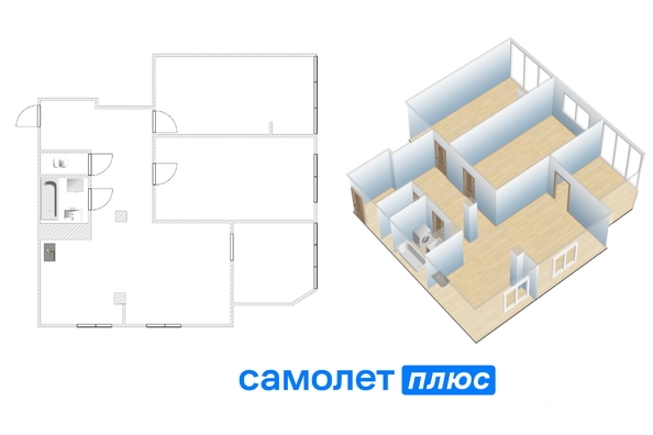 
  Продается 3-комн. квартира 67.8 м². Фото 19.