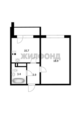 
   Продам 1-комнатную, 39 м², Спортивная ул, 35

. Фото 15.