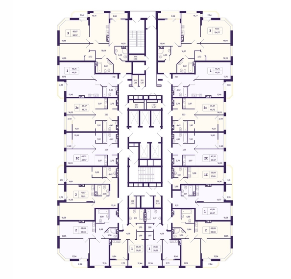 
  Продается 2-комн. квартира, 69.56 м², ЖК Астон. Шесть звёзд, 2
. Фото 1.