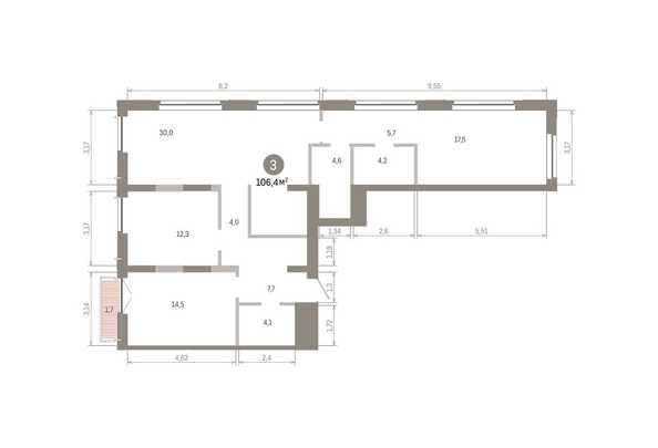 
  Продается 3-комн. квартира 106.37 м², в ЖК Европейский берег, дом 45. Фото 1.