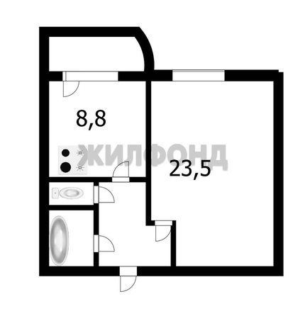 
   Продам 1-комнатную, 41 м², Зорге ул, 88

. Фото 18.