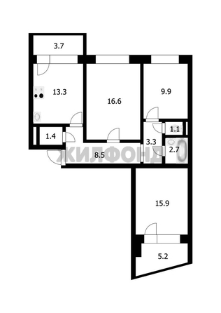 
   Продам 3-комнатную, 72.7 м², Титова ул, 236/1

. Фото 12.