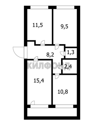 
  Продается 2-комн. квартира, 54.3 м², Западная ул, д. 11б
. Фото 2.