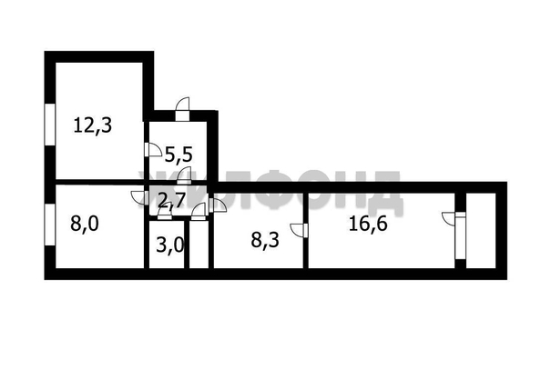
   Продам 3-комнатную, 57.7 м², Александра Чистякова ул, 2/1

. Фото 12.