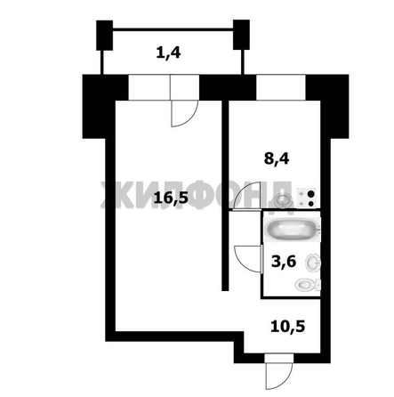 
   Продам 1-комнатную, 39 м², Луговская ул, 100

. Фото 17.