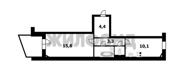 
   Продам 1-комнатную, 37.3 м², Петухова ул, 95/1

. Фото 14.