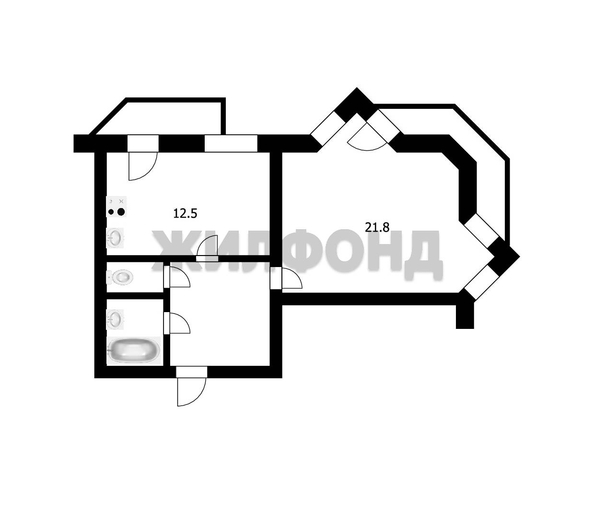 
   Продам 1-комнатную, 51.3 м², Учительская ул, 8

. Фото 19.