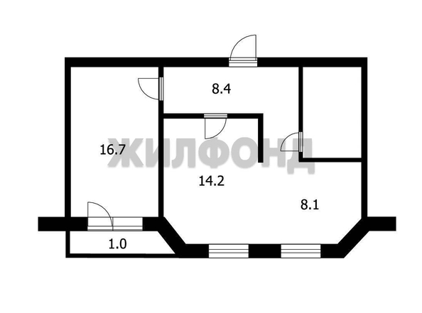 
   Продам 2-комнатную, 51.7 м², Краснообск, 218

. Фото 31.