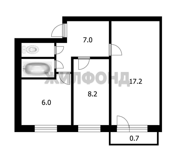 
   Продам 2-комнатную, 42.3 м², Геодезическая ул, 10

. Фото 11.