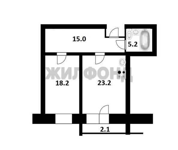 
   Продам 2-комнатную, 63.7 м², Семьи Шамшиных ул, 4

. Фото 7.