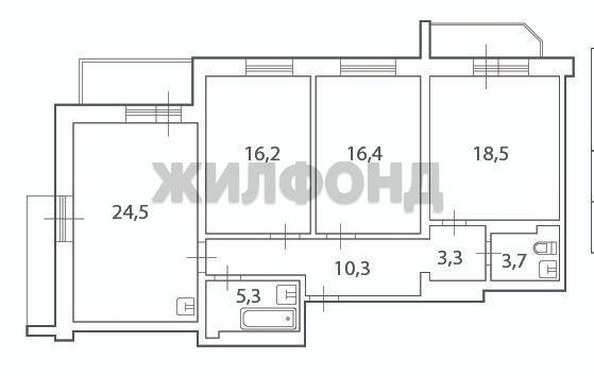 
  Продается 3-комн. квартира, 98.2 м², Военная ул, д. 16
. Фото 6.