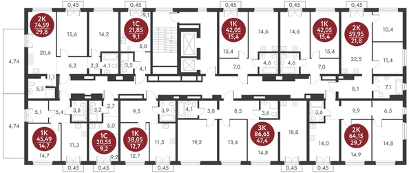 
  Продается 3-комн. квартира, 86.65 м², ЖК Скандинавские кварталы, дом 1
. Фото 1.