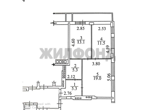 
   Продам 3-комнатную, 54.7 м², 1-я Чулымская ул, 112/5

. Фото 28.