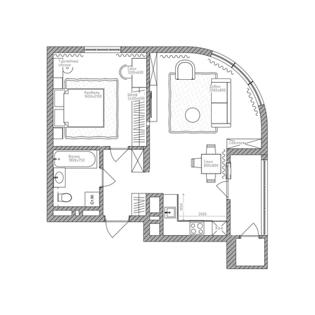 
  Продается 2-комн. квартира 57.3 м², в ЖК Беринг, дом 2. Фото 1.