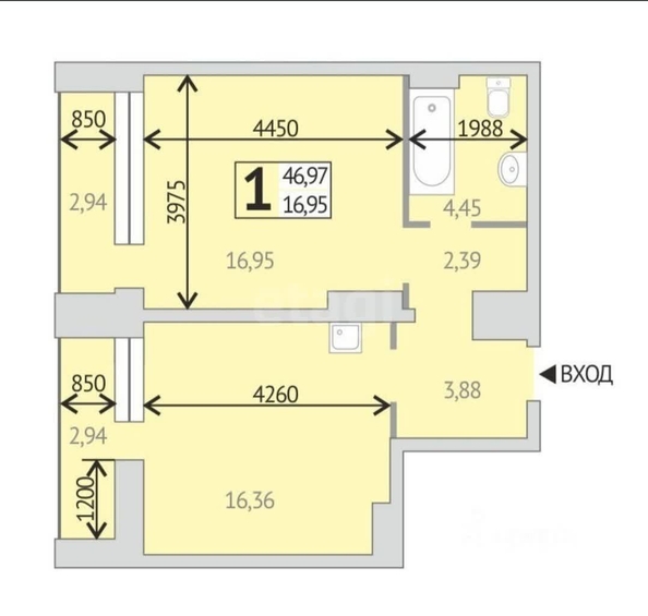 
   Продам 1-комнатную, 46.97 м², Зорге ул, 279

. Фото 26.
