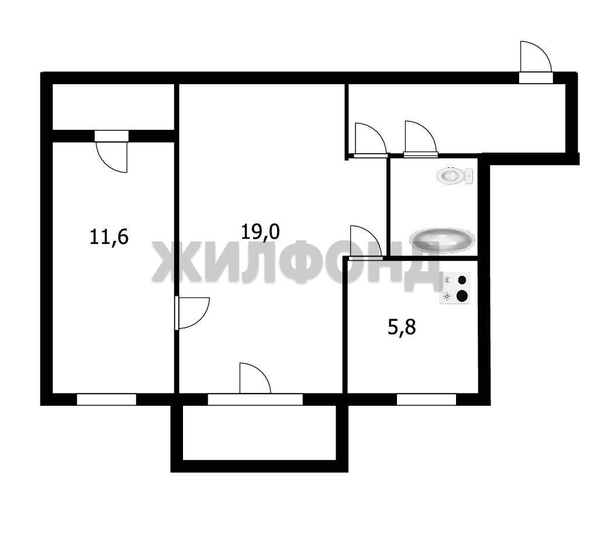 
   Продам 2-комнатную, 46.3 м², Немировича-Данченко ул, 159

. Фото 7.