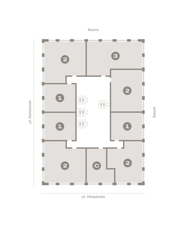 
   Продам 2-комнатную, 65.43 м², Мылзавод, дом 9

. Фото 1.