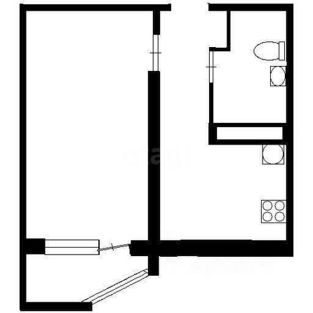 
  Сдам в аренду 1-комнатную квартиру, 36 м², Новосибирск

. Фото 11.