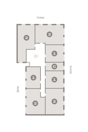 
   Продам 2-комнатную, 77.21 м², Европейский берег, дом 45

. Фото 1.