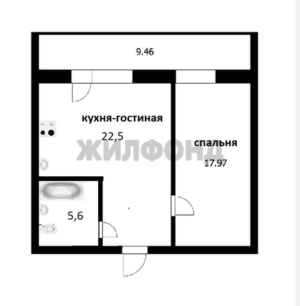
   Продам 2-комнатную, 45.7 м², Николая Островского ул, 120

. Фото 25.