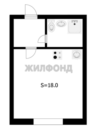 
   Продам студию, 18 м², Большая ул, 646

. Фото 12.