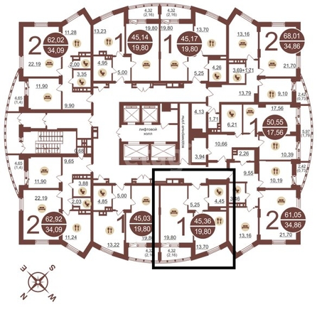 
   Продам 1-комнатную, 42.6 м², Закаменский мкр, 11

. Фото 1.