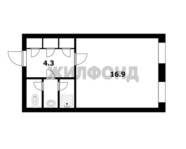 
   Продам студию, 26.7 м², Краснообск, 244

. Фото 15.