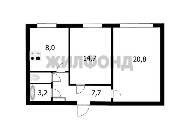 
  Продается 2-комн. квартира, 60 м², Богдана Хмельницкого ул, д. 29/2
. Фото 14.