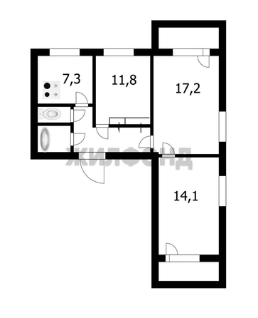 
   Продам 3-комнатную, 61.3 м², Петухова ул, 68

. Фото 12.