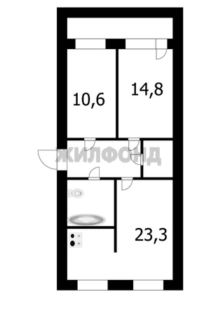 
   Продам 3-комнатную, 66.1 м², Зорге ул, 105

. Фото 10.