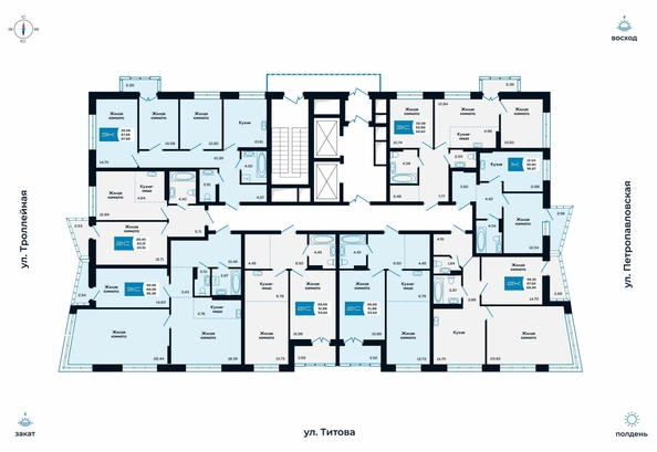 
  Продается 3-комн. квартира, 67.98 м², ЖК Салют, дом 1
. Фото 1.